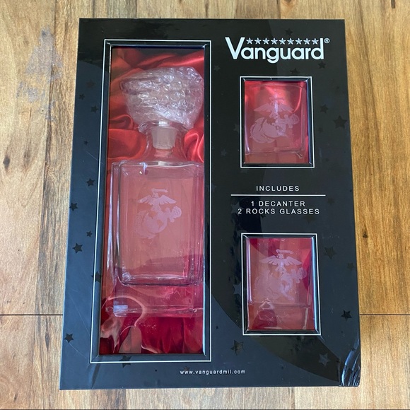 USMC Decanter Set/Marine Corps Whiskey Decanter Set - Picture 8 of 8